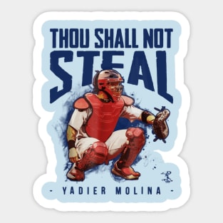 Yadier Molina Thou Shall Not Steal Sticker